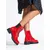 Red patent leather women's workers