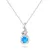 Silver necklace with synthetic opal NCL155WB