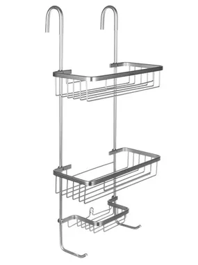 Hung shower shelf - silver