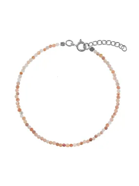 Orange Moonstone Beaded Bracelet AJKNR002