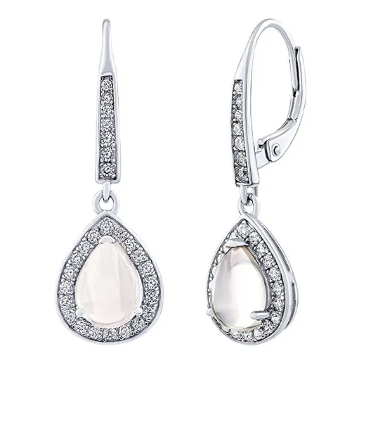 BRISA silver earrings with genuine rose gold and Brilliance Zirconia JJJ1141ERO