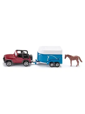 Jeep with horse trailer