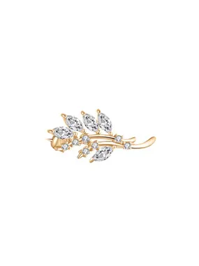 Beautiful gold-plated brooch with clear zircons PO/BHD0010A