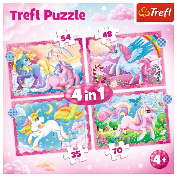 Puzzle 4w1 Unicorns and magic