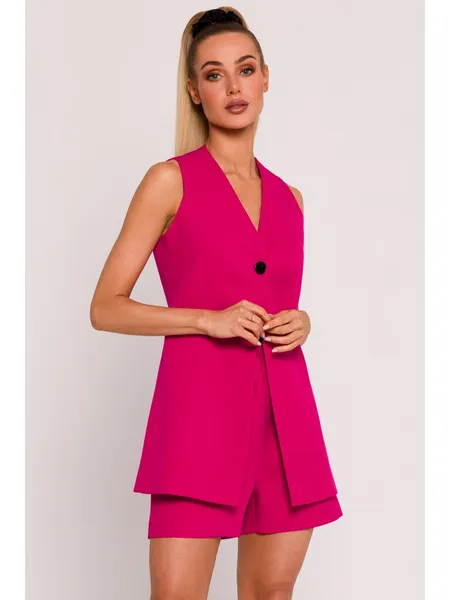 M776 One-button vest - fuchsia