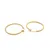 Lyrica BJ11A2201 gold-plated steel hoop earrings