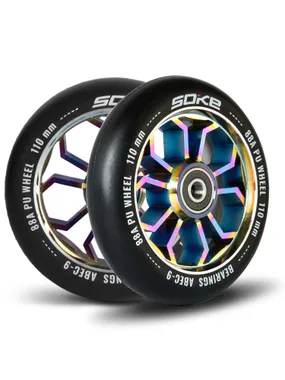 110 mm rainbow 2 pcs scooter wheels