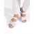 Women's white velcro sandals