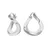 Original silver earrings with diamonds Huggies DE792