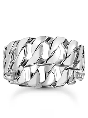 Thomas Sabo TR2497-637-21-58 ring - chain links wide silver Ladies