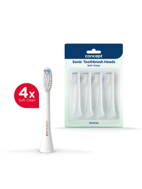 Replacement toothbrush head PERFECT SMILE ZK500x, Soft Clean, 4 pcs