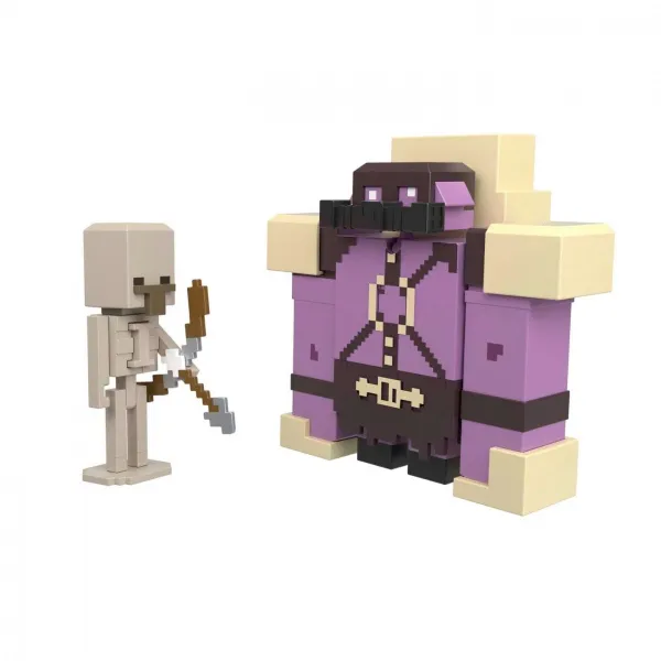 Figures Minecraft Legends Pigmadillo vs Skeleton