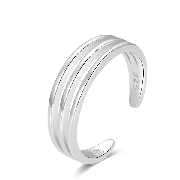 Minimalist silver leg ring AGGF491