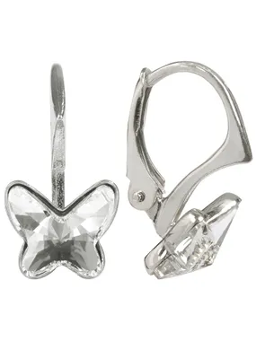 Girls' silver Crystal earrings