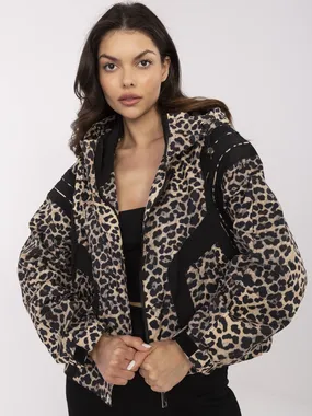 Women's black and beige transition jacket