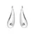 Silver Dangle Earrings with Genuine Diamonds Tide DE786