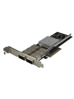 StarTech.com Dual Port 40G QSFP+ tīkla karte — Intel XL710 Open QSFP+ konverģētais adapteris — PCIe 40 Gigabit Ethernet servera NIC — 40 GbE optiskās šķiedras LAN karte — Dell PowerEdge HPE ProLiant