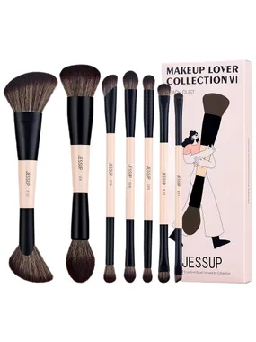 14-in-7 Duo-End Brush Versatility Collection set of double-sided makeup brushes Peach Dust 7pcs.