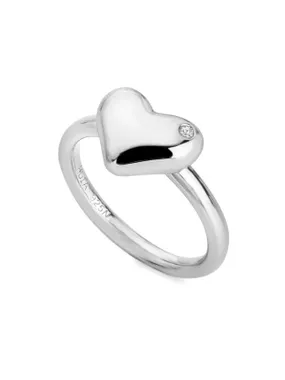Romantic silver ring with diamond Desire DR274