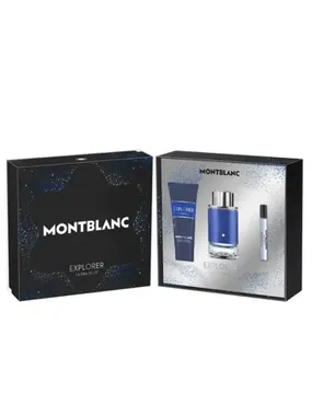 Montblanc Explorer Ultra Blue Eau De Perfume Spray 100ml Set 3 Pieces