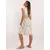 Women's white and beige Printed dress