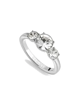 Elegant steel ring with zircons JUBR03178JWRH