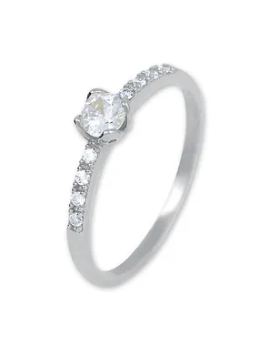 Charming silver ring with crystals 426 001 00572 04