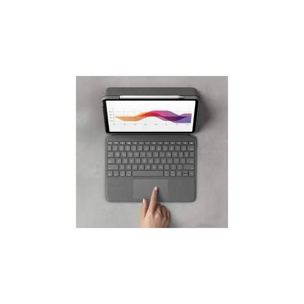 Logitech Slim Folio Bluetooth keyboard and protective cover gray - for Apple 10.9" iPad Air (4th generation)