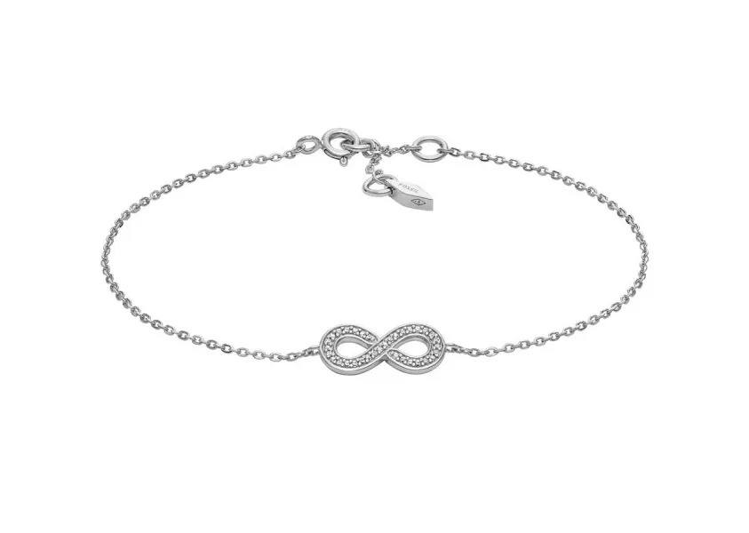 Timeless Infinity Silver Bracelet with Crystals JFS00633040