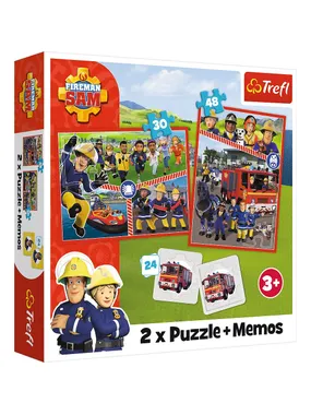Puzzle 2w1 memos Fireman Sam Team