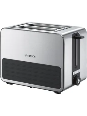 Bosch TAT7S25 tosteris, 2 šķēles, melns, pelēks 1050 W