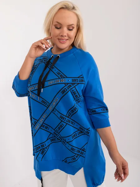 Women's dark blue plus size tunic