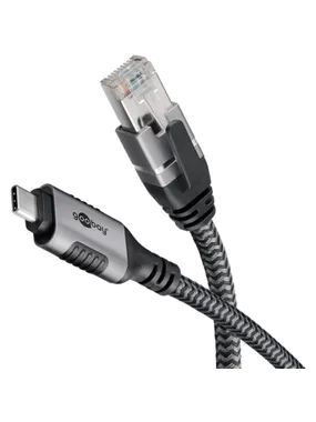 Ethernet cable USB-C 3.2 Gen1 male > RJ-45 male, LAN adapter