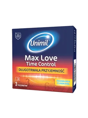 Max Love Time Control Lubricated Latex Condoms 3pcs
