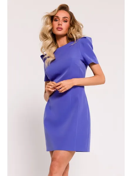 M777 Mini dress with decorative sleeves - light purple