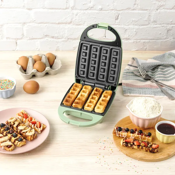 Petra PT5419NGRVDE Stick Waffle Maker, Green