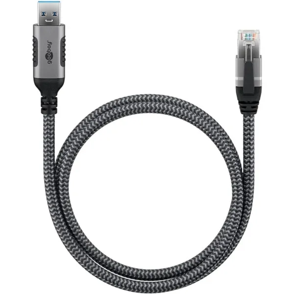 Ethernet cable USB-A 3.2 Gen1 male > RJ-45 male, LAN adapter