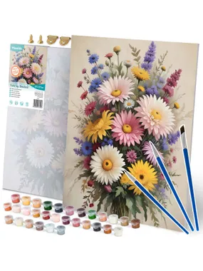 Painting image by numbers 40x50 cm Massido Flowers