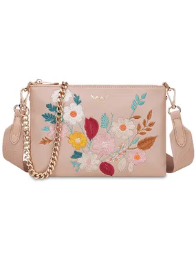 Women's crossbody handbag Lylann Flowers Beige