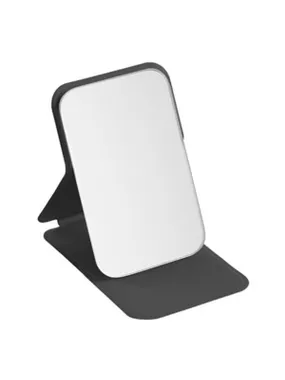 Black opened cosmetic mirror