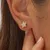 Gold-plated earrings with clear crystals Stars Aurora SAR51