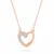 Charming bronze jewelry set Hearts with zircons SET259R (necklace, earrings)