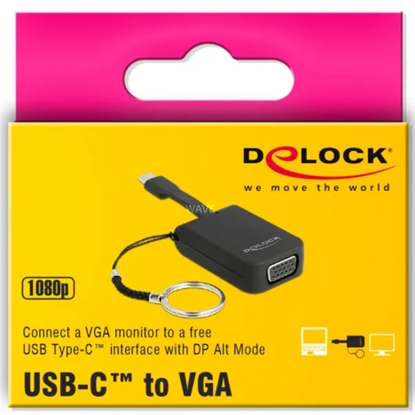 USB C > VGA (DP Alt Mode) keychain, adapter