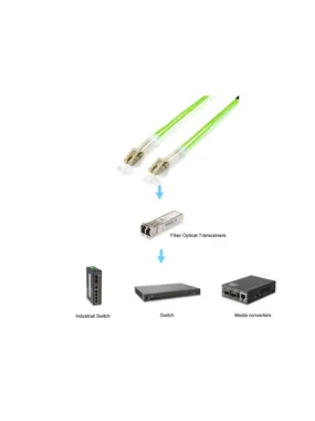 Equip LC/LC Fiber Optic Patch Cable, OM5, 1.0m