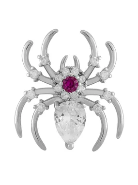 Timeless spider-shaped brooch with KS-225 crystals