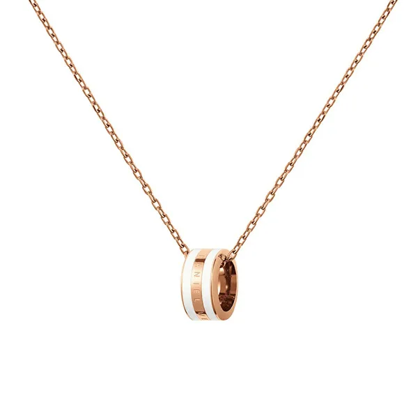 Stylish bronze necklace with round pendant Emalie Elan DW00400153