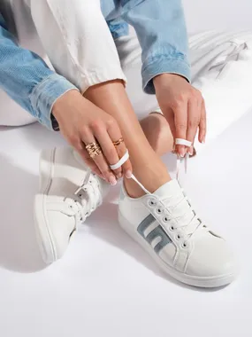 White and blue women's sneakers