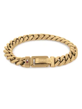 Luxury men's bracelet made of gold-plated steel 2790434