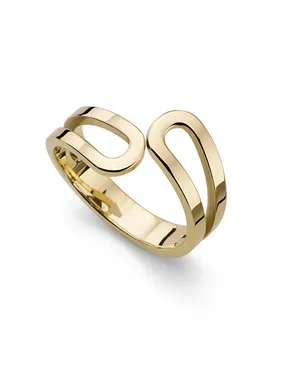 Minimalist gold-plated ring Character 41198G