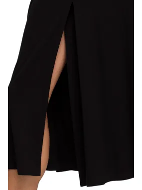 S234 Dress with a flared bottom - black